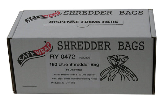 Safewrap Shredder Bags 150 Litre (Pack 50)