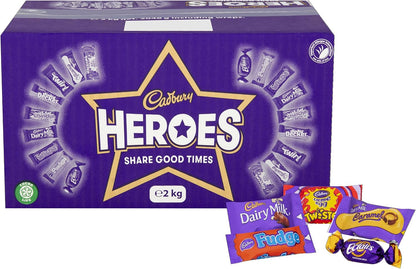 Cadbury Heroes Chocolates Bulk Share Box 2kg