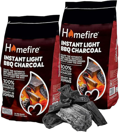 Homefire 2 x 2kg Instant Light Charcoal