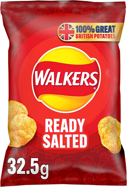 Walkers Ready Salted Crisps Pack 32's