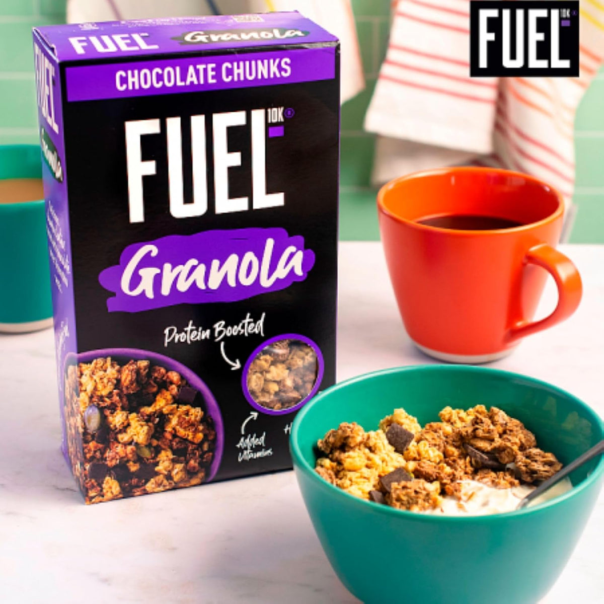 FUEL10K Protein Boosted Chocolate Chunky Granola | 1 x  650g Box