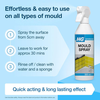 HG Mould Spray | Bathroom Mould and Mildew Cleaner | 500ml