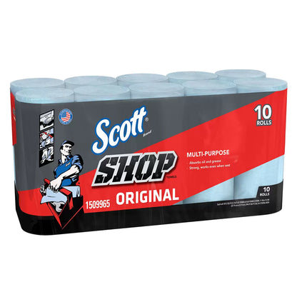 Scott Original Shop Towels | Multi-Purpose Blue Paper Towel 10 Pack | 1509965