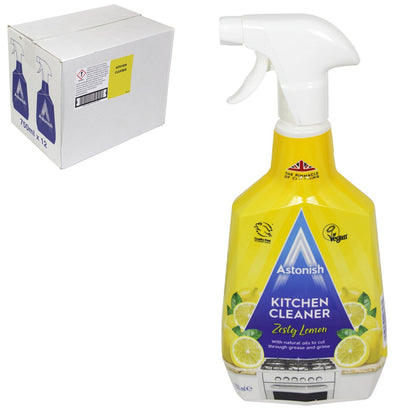 Astonish Kitchen Cleaner, Vegan And Cruelty Free | Blended With Natural Oils, 750ml, Zesty Lemon