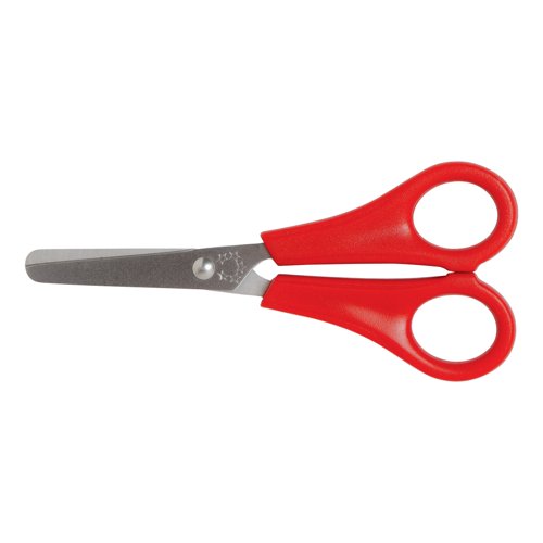 5 Star School Scissors Stainless Steel Blades 130mm Red 902479