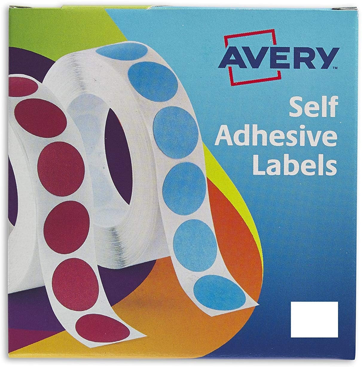 Avery 24-421 Small White Rectangle Self-Adhesive Labels in Dispenser, Hand Write Only, 19 x 25mm, 1200 Labels Per Pack