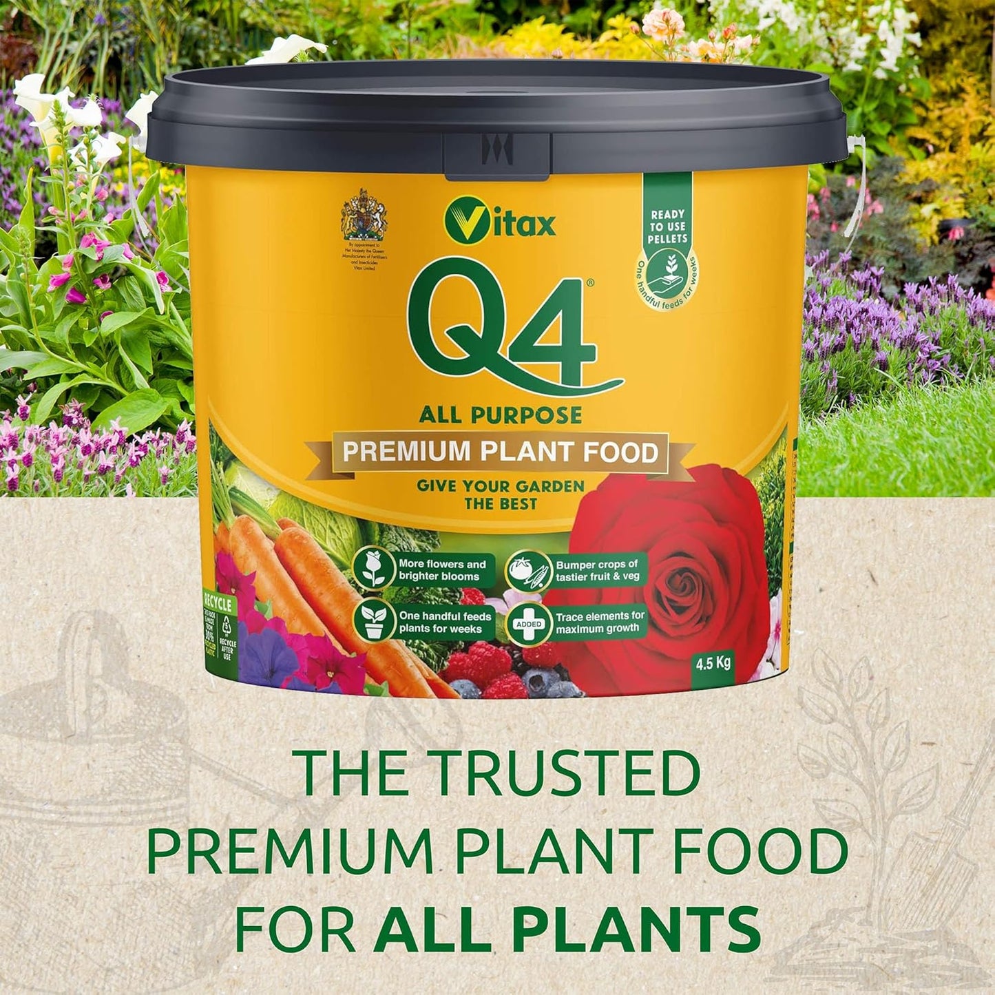 Vitax Q4 All Purpose Plant Food 4.5Kg Tub