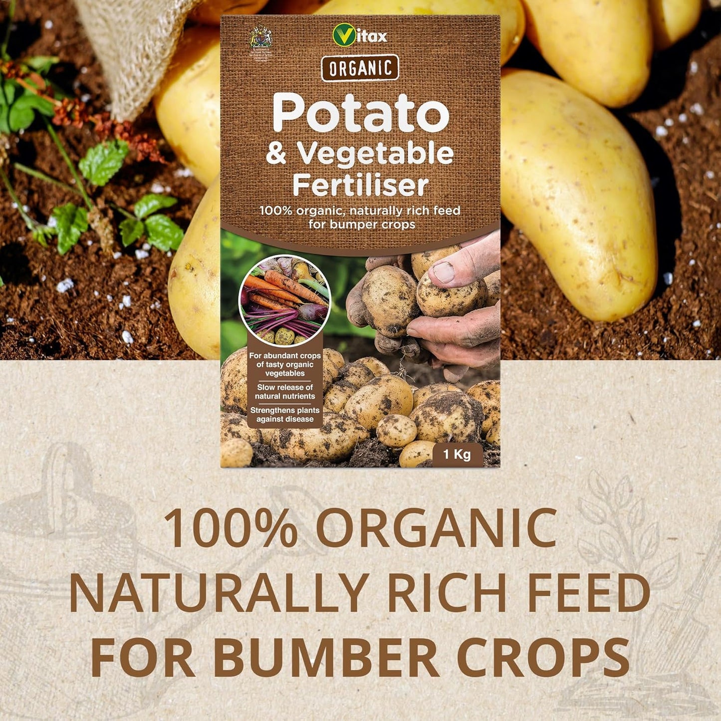 Vitax Organic Potato Fertiliser 4.5Kg Resealable Tub