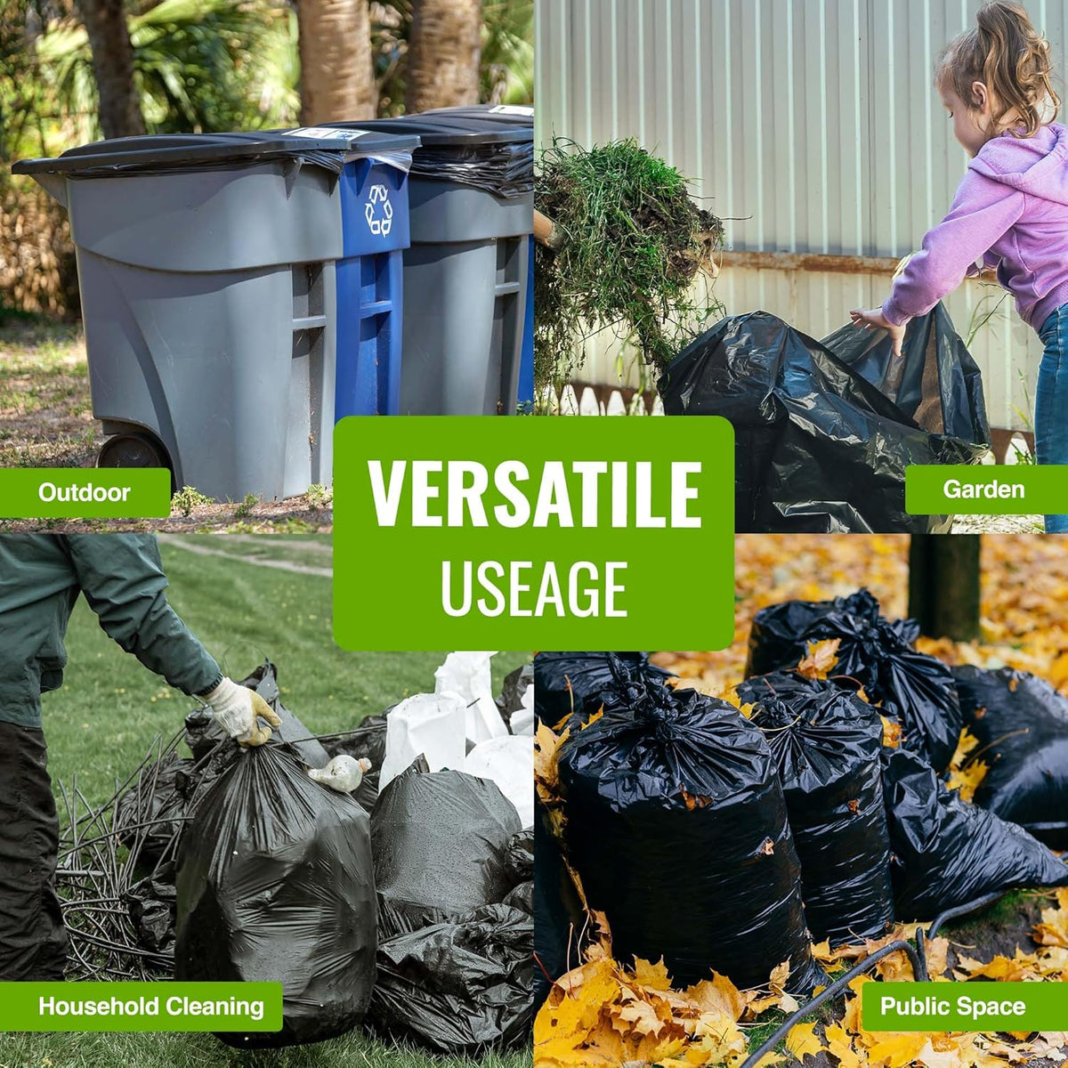 Ecobag  Eco-Friendly Wheelie Bin Liners | Capacity 240L | 18 Microns | 10 Pack Roll