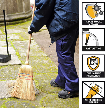 Everbuild Patio Wizard CONCENTRATE | Protection Against Moss, Algae, Green Growth 5L