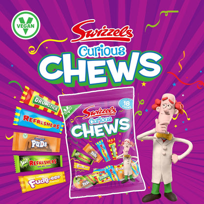 Swizzels Curious Chews 171g | An Assortment of Family Favourite Chews | 18 Chew Packet