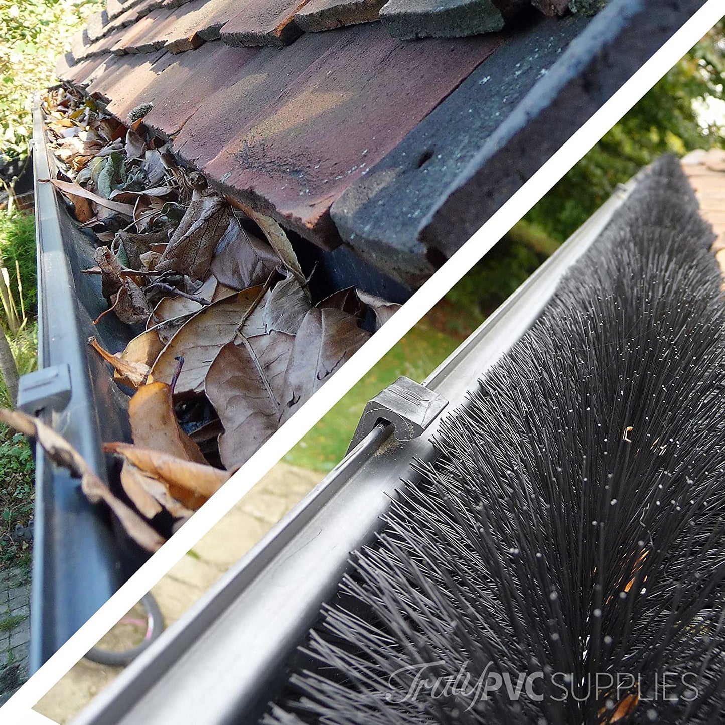 Hedgehog Brown Gutter Brush 4m x 100mm {Genuine Hedgehog Product}