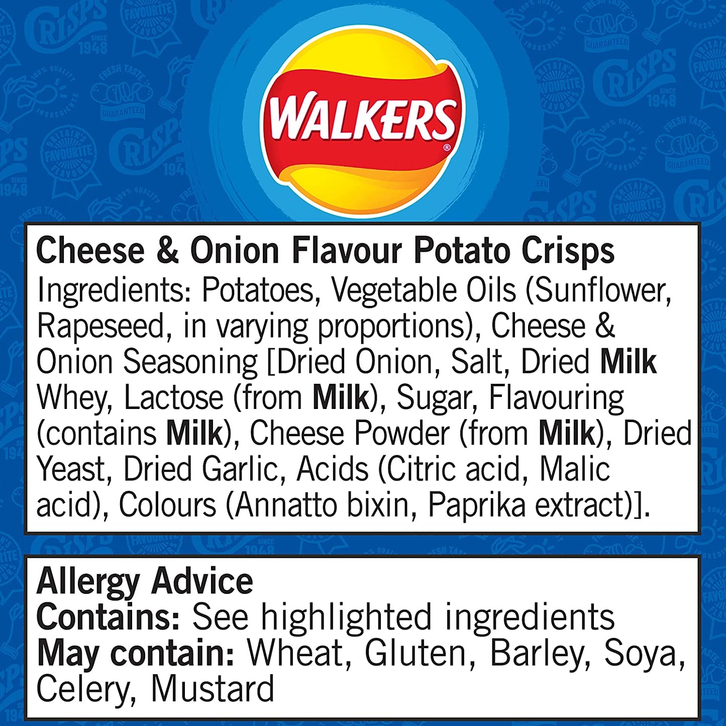 Walkers Cheese and Onion Crisps 32.5g (Pack of 32) - UK BUSINESS SUPPLIES