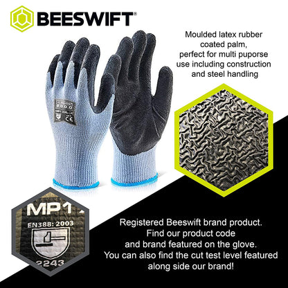 Beeswift MP1BL Multi Purpose Latex Gloves All Sizes {10 Pack}