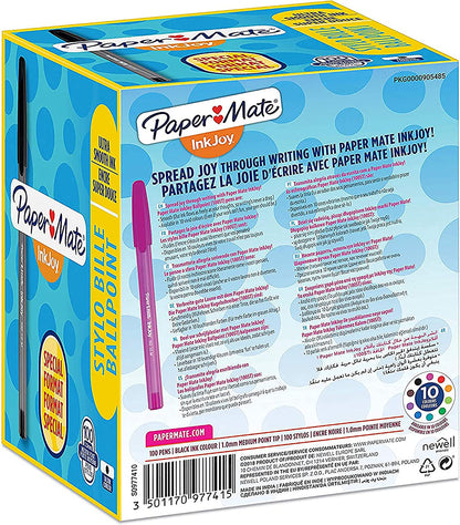 Paper Mate InkJoy 100 Ball Pen / Black / Pack of 80 plus 20 FREE