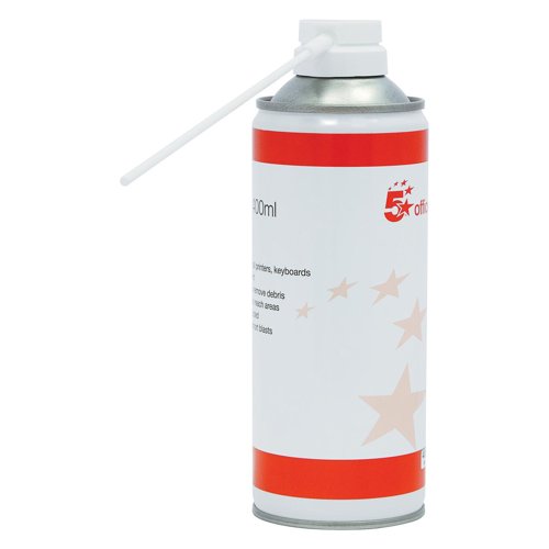 5 Star Air Duster Can HFC Free Compressed Gas Flammable 400ml 924634
