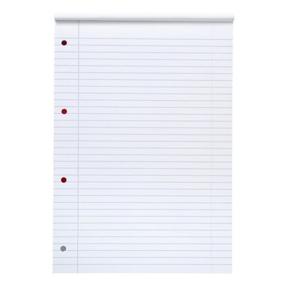 5 Star Headbound Refill Pad Ruled Margin 4 Hole 70gsm 160 Page A4 Red/White (Pack of 10) 930310