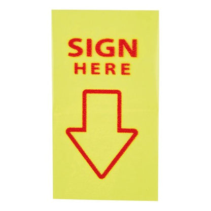 5 Star Sign Here Index Flags Tab with Red Arrow 46x25mm (Pack of 500) 935436