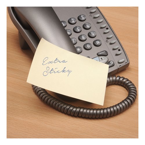 5 Star Extra Sticky Notes Repositionable 76x127mm Yellow (Pack of 12) 935474