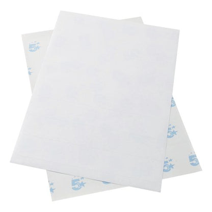 5 Star Multipurpose Labels Laser Copier Inkjet 99x34mm White (Pack of 8000) 940453