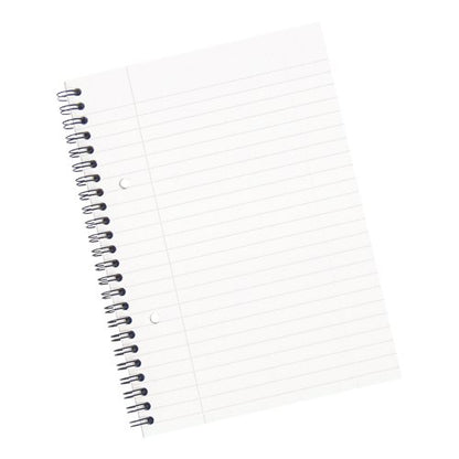 5 Star Wirebound Notebook Ruled Margin Perforated 2 Holes 100 Page A5+ Red/White (Pack of 10) 942598