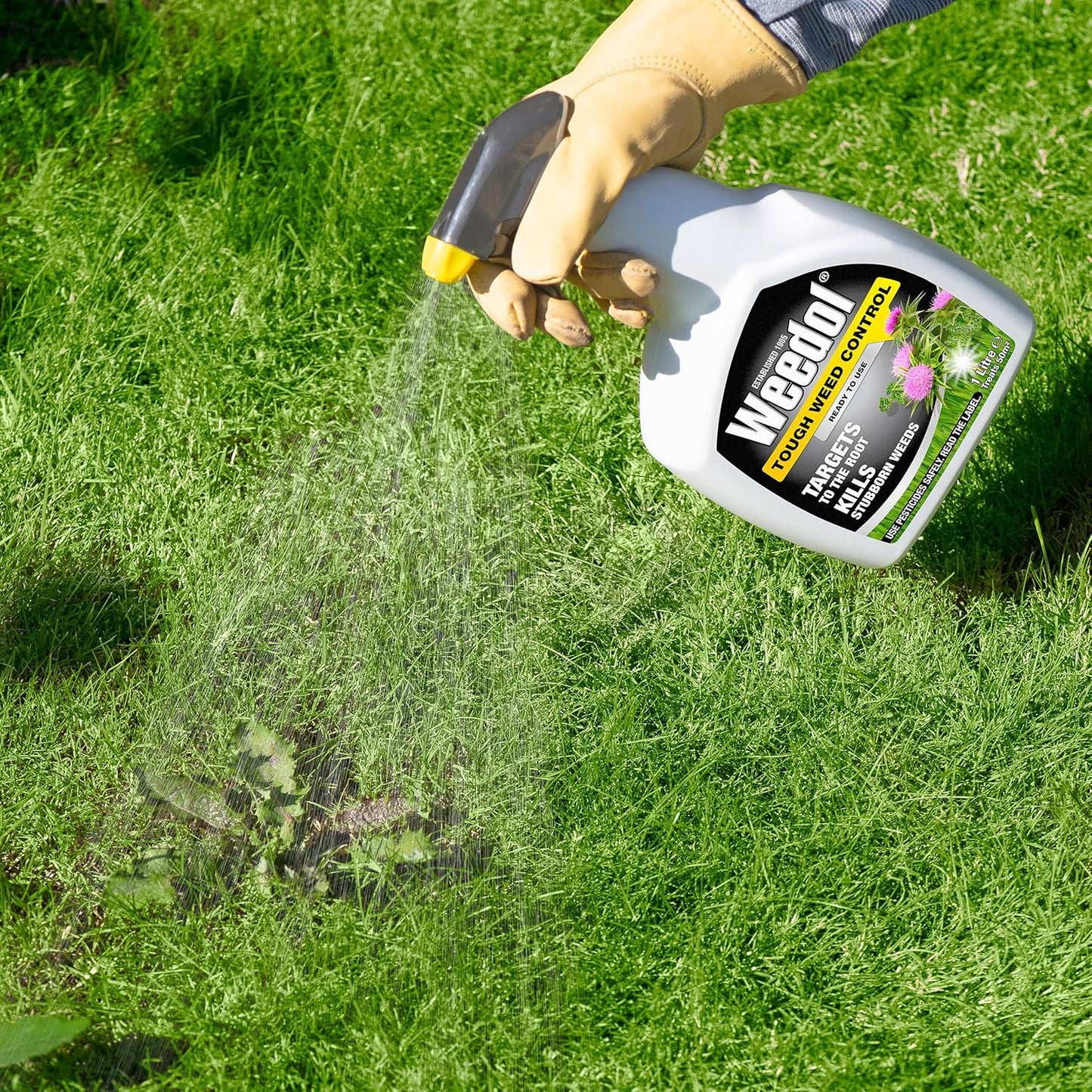Weedol Tough Weed Control Spray | 1 Litre | Kills and Prevents Regrowth