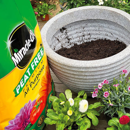 Miracle-Gro Peat Free Premium All Purpose Compost, 50 Litres.
