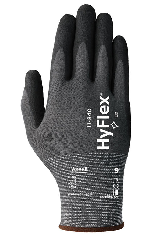 Ansell Hyflex Black Gloves (Pair) ALL SIZES