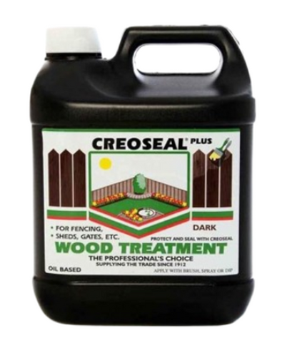 Creoseal Dark Brown Oil Based Fence Timber Paint Creocote | 4L Tub