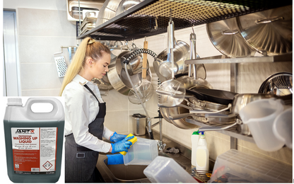 Janit-X Professional Green Washing Up Liquid 5 Litre - UK BUSINESS SUPPLIES