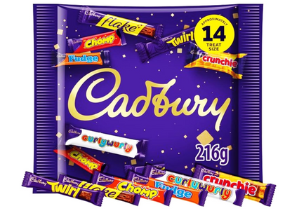 Cadbury Heroes Bag Assortment of Classic Cadbury Chocolates in Miniature Treat Sizes 216g