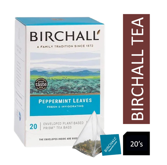 Birchall Plant Based Prism Enveloped Teabags - Peppermint 20's