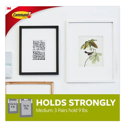 3M Command 17201 Medium Picture Hanging Strips 3 Pack