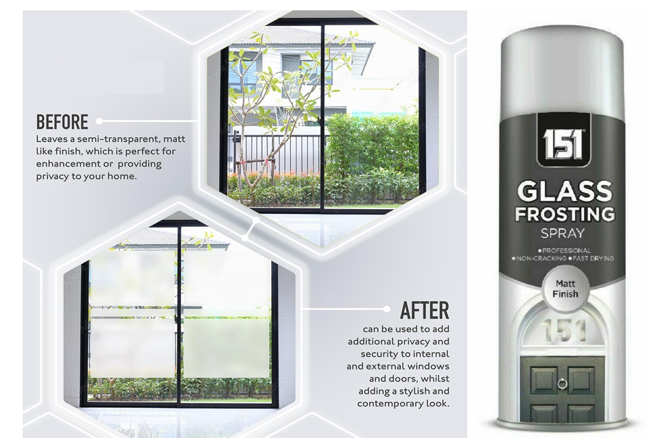 Glass Window Frosting Spray Paint | Privacy Spray | 1 x 400ml