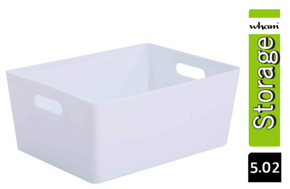 Wham White Rectangular Studio Basket 5.02 11.5 Litre