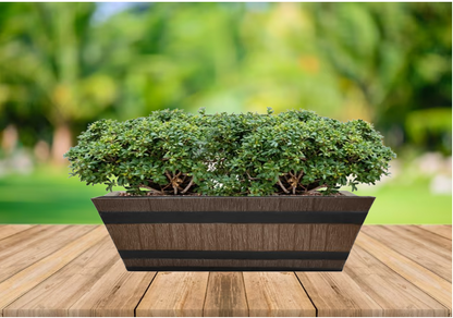 Barrel Design Tan Trough L50cm x W25.5cm x H19.5cm