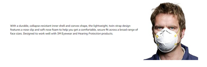 3M Cup Shaped Respirator Mask (8710) 20 Pack