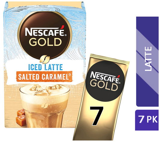 Nescafe Gold Iced Salted Caramel Instant Coffee Sachets 7x14.5g