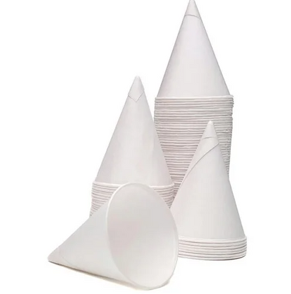Belgravia Branded 4oz Water Drinking Cone Cup White ACPACC04 - UK BUSINESS SUPPLIES