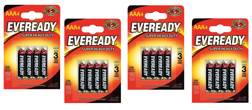 Eveready AAA Super Heavy Duty Pack 4's