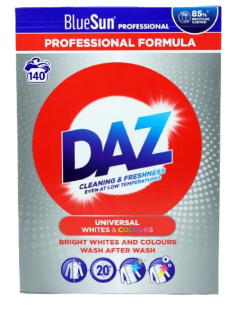 Daz Professional Washing Soap Powder 140 Washes 8.4kg | Whites & Colours