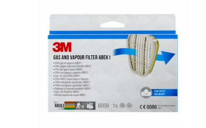 3M 6059 Ammonia, Gas, Vapour Filter Cartridge for use with 3M 6000 Series Respirator, 3M 7000 Se