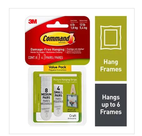 Command 17203 Small & Medium Picture Hanging Strips Value Pack