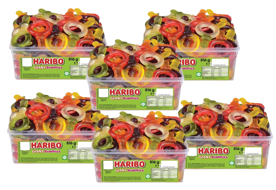 Haribo Giant Dummies Sweets Tub 60's