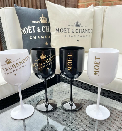 Belgravia Large White Plastic Champagne / Wine Glasses Pack 6’s {480ml} (3269)