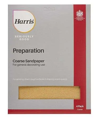 Harris Seriously Good Coarse Sandpaper | 4 Pack