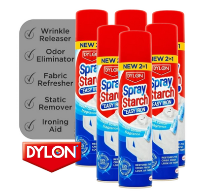 Dylon Easy Iron Spray Starch, Fresh Cotton Fragrance, 300ml
