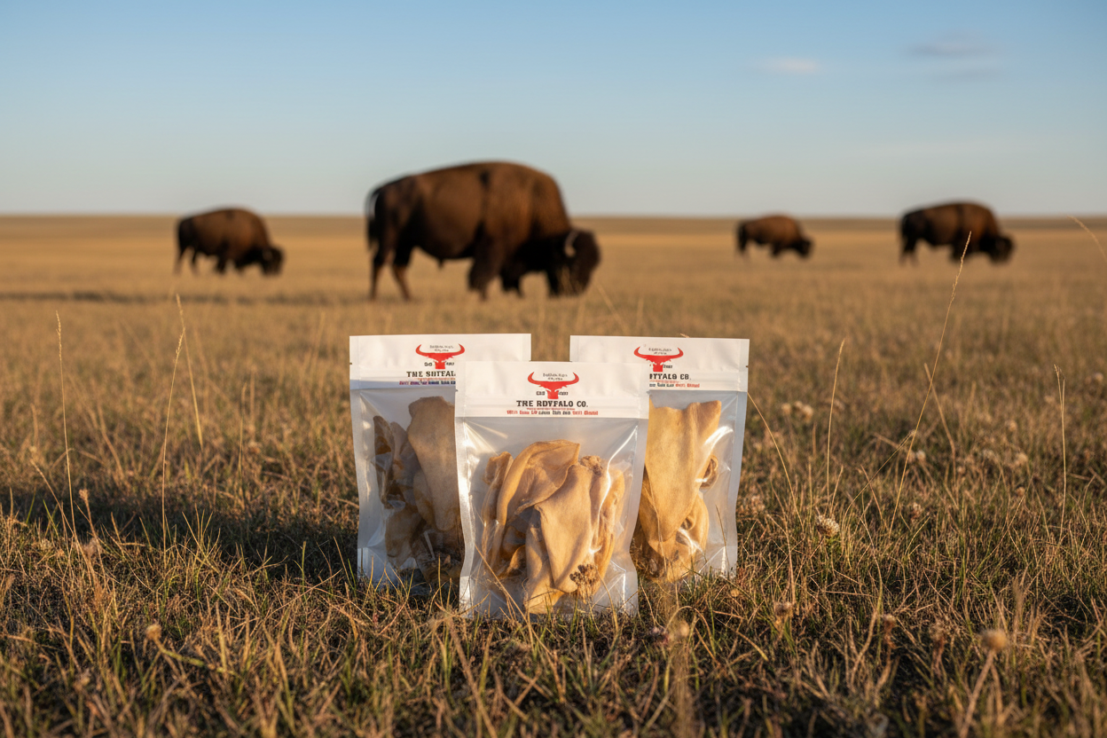 The Buffalo Co: Buffalo Ears 10 Pack | 100% Natural | High Protein, Low Fat Treats