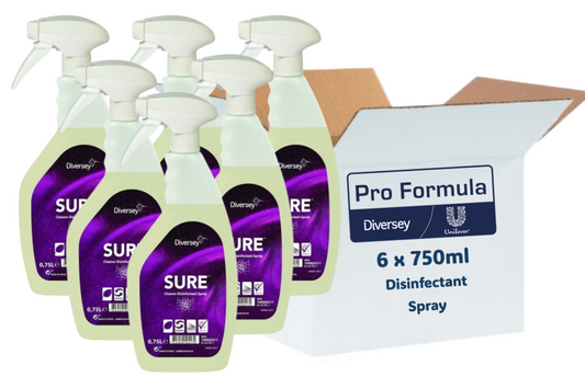 Diversey SURE Cleaner Disinfectant Eco Spray 750ml, Plant Based, 100% Biodegradable