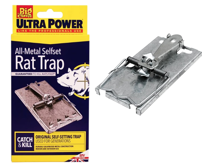 The Big Cheese Ultra Power All-Metal Selfset Rat Trap | Weatherproof | Galvanised